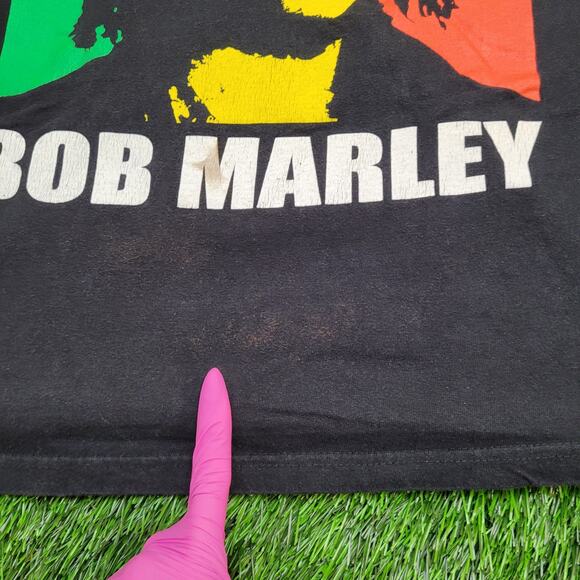 Bob-Marley One-Love Reggae Shirt XL 24x26 Black Boxy - Picture 4 of 13